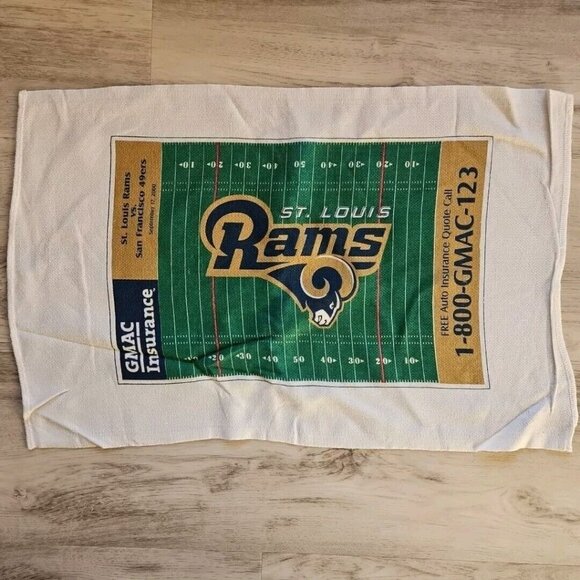 St Louis Rams Souvenir Rally Towel 2000 NFL Football Kickoff vs 49ers GMAC - Picture 2 of 7